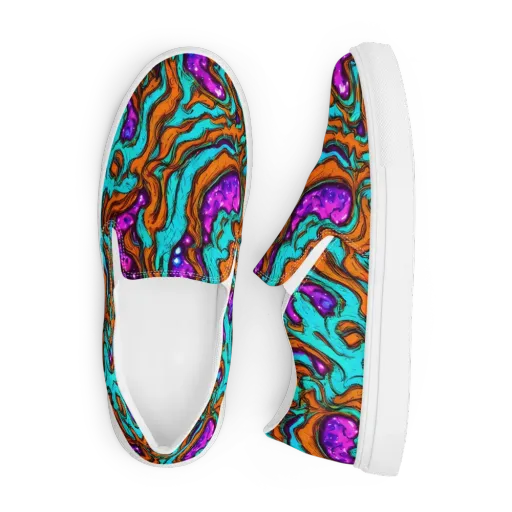 Molten Mirage on a Men's Slip-On Canvas Shoes
