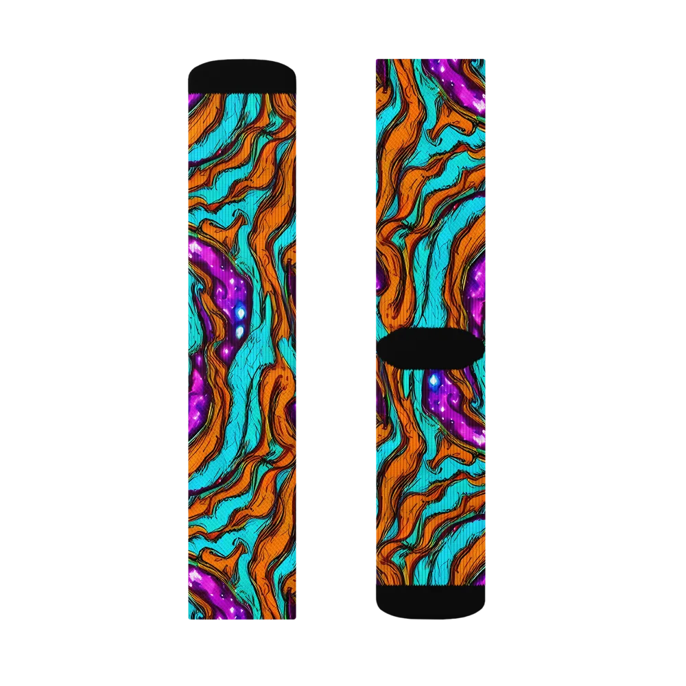 Molten Mirage on Socks — Left Sock