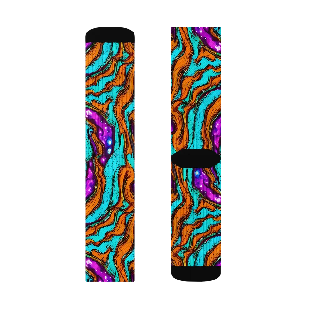 Molten Mirage on Socks — Right Sock