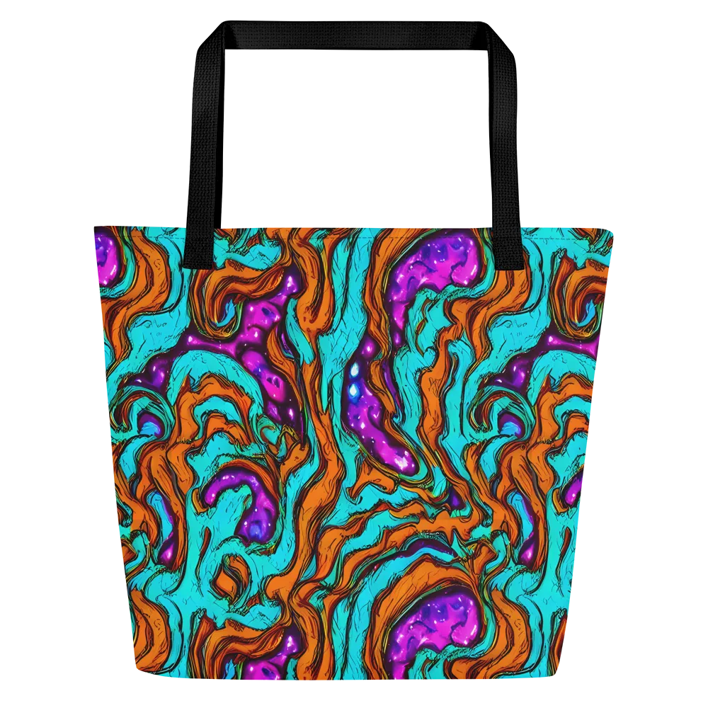 Molten Mirage on Large Tote Bag W/ Pocket — Front