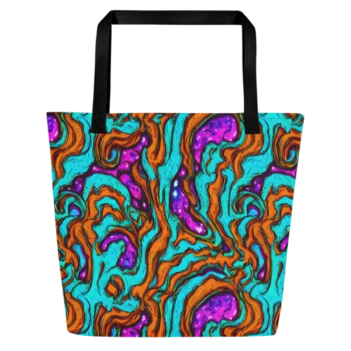 Molten Mirage on a Large Tote Bag W/ Pocket