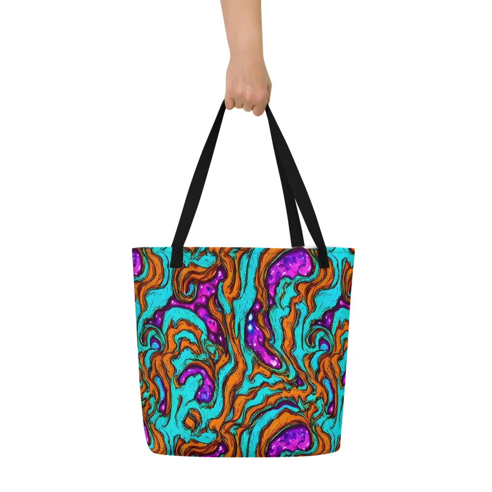 Molten Mirage on Large Tote Bag W/ Pocket — Front