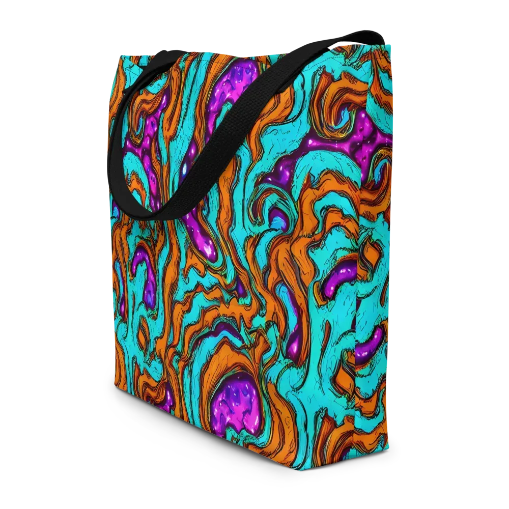 Molten Mirage on Large Tote Bag W/ Pocket — Front