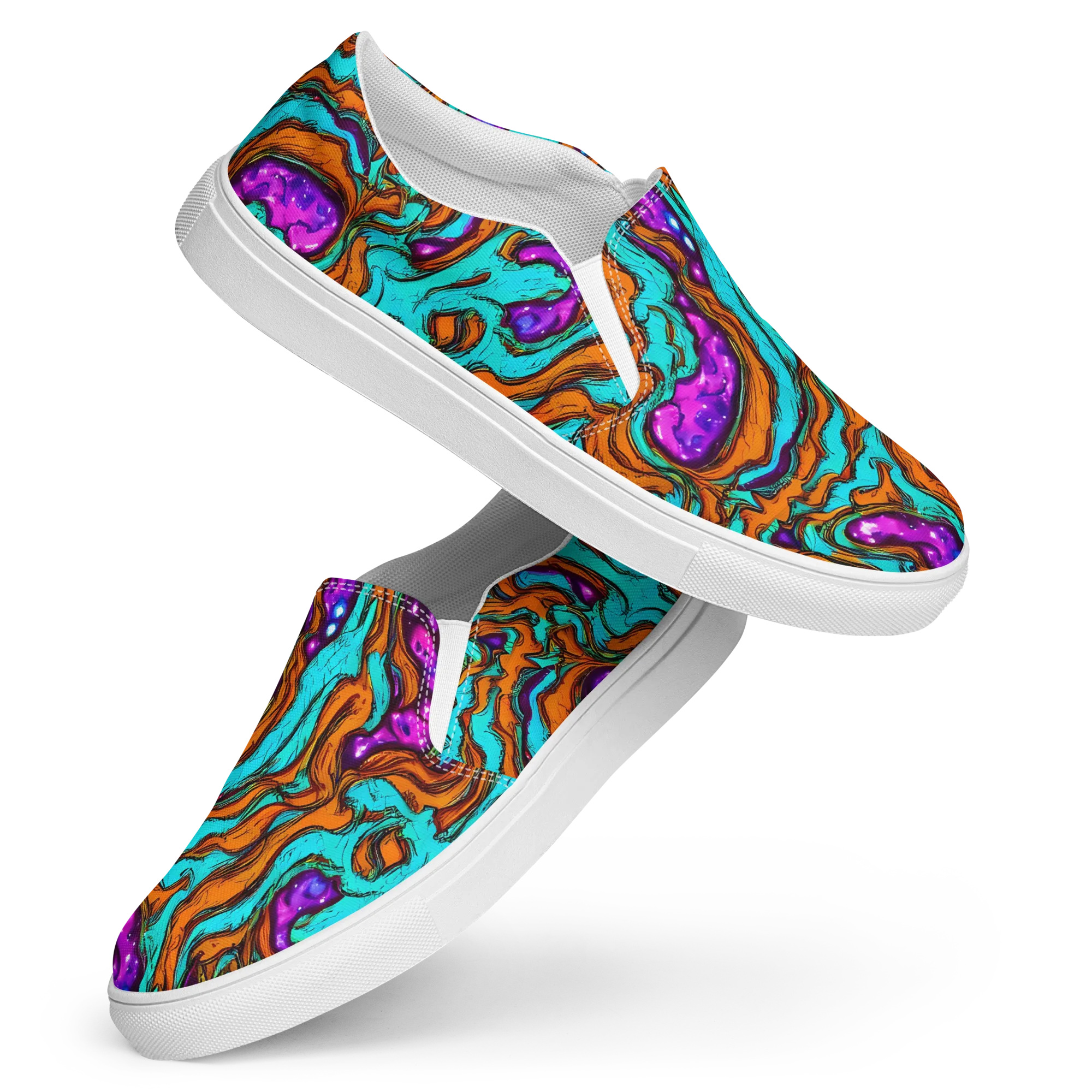 Molten Mirage on Women's Slip-On Canvas Shoes — Front