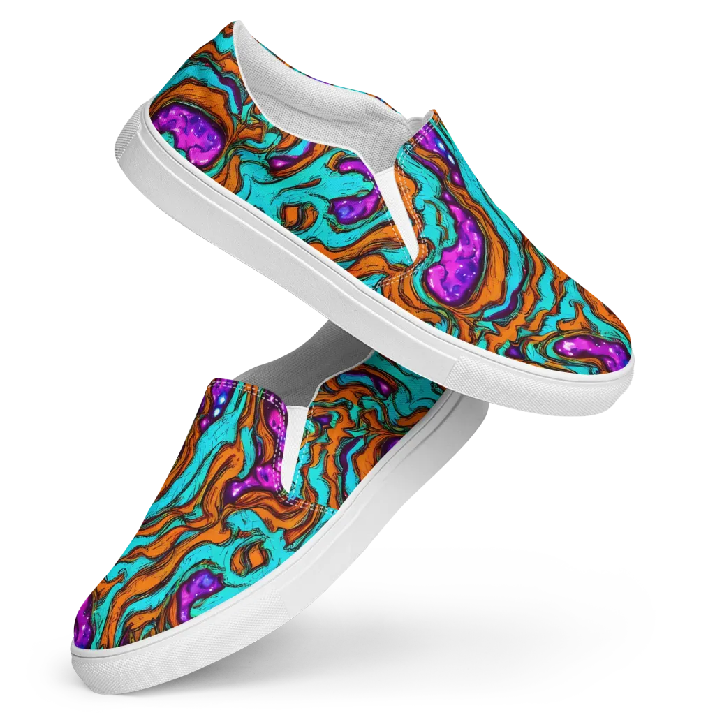 Molten Mirage on Women's Slip-On Canvas Shoes — Front