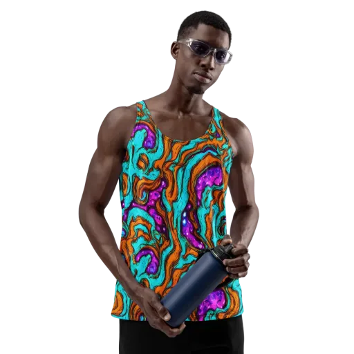 Molten Mirage on a Men's Tank Top