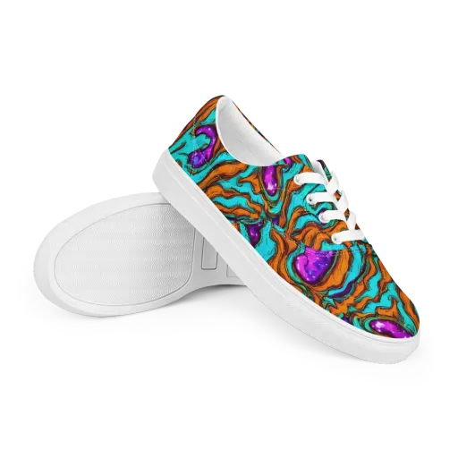 Molten Mirage on a Men's Lace-Up Canvas Shoes