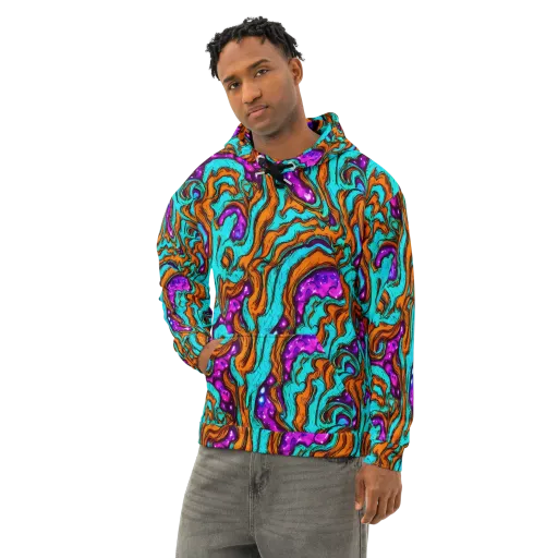Molten Mirage on a Cotton Hoodie