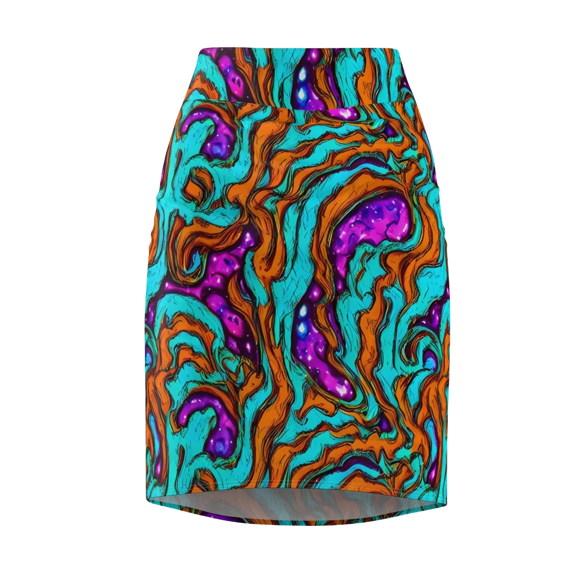Molten Mirage on Pencil Skirt — Front