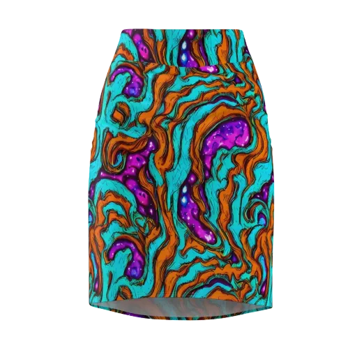 Molten Mirage on a Pencil Skirt