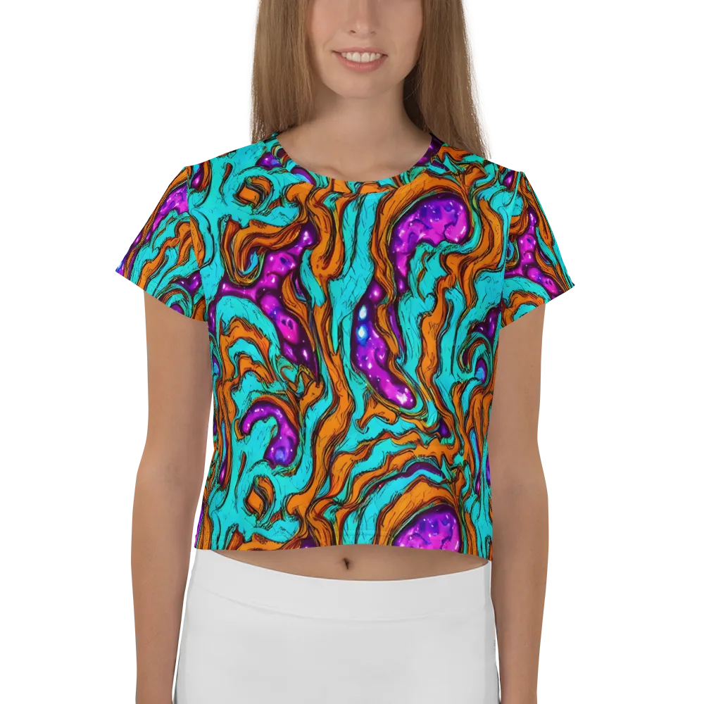Molten Mirage on Crop Tee — Front