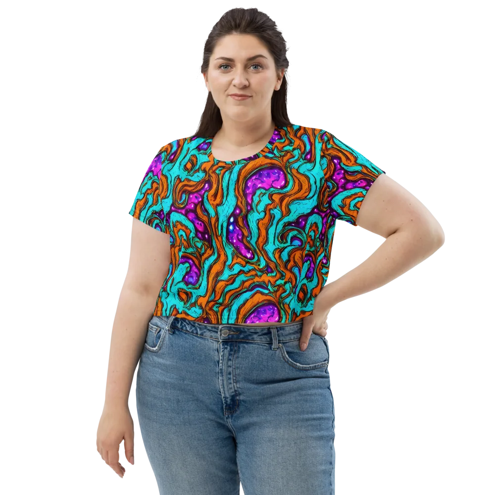 Molten Mirage on Crop Tee — Front