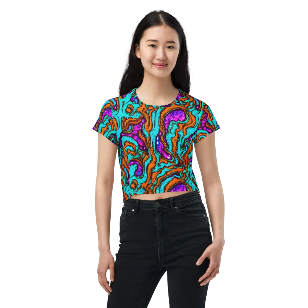 Molten Mirage on Crop Tee — Front