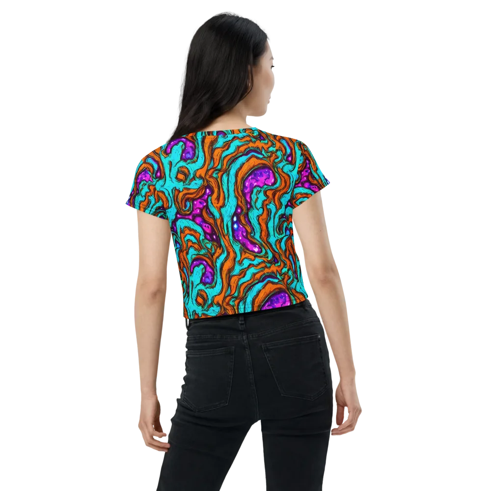 Molten Mirage on Crop Tee — Back