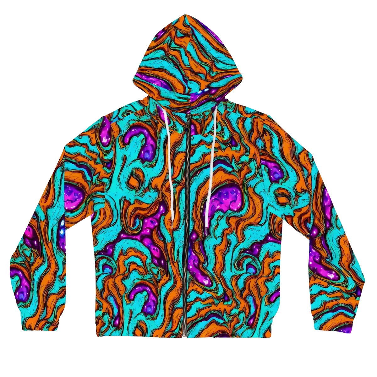 Molten Mirage on Women's Full-Zip Hoodie — Front