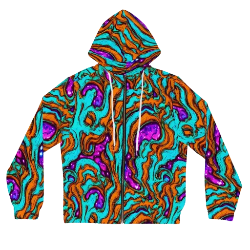 Molten Mirage on a Women's Full-Zip Hoodie