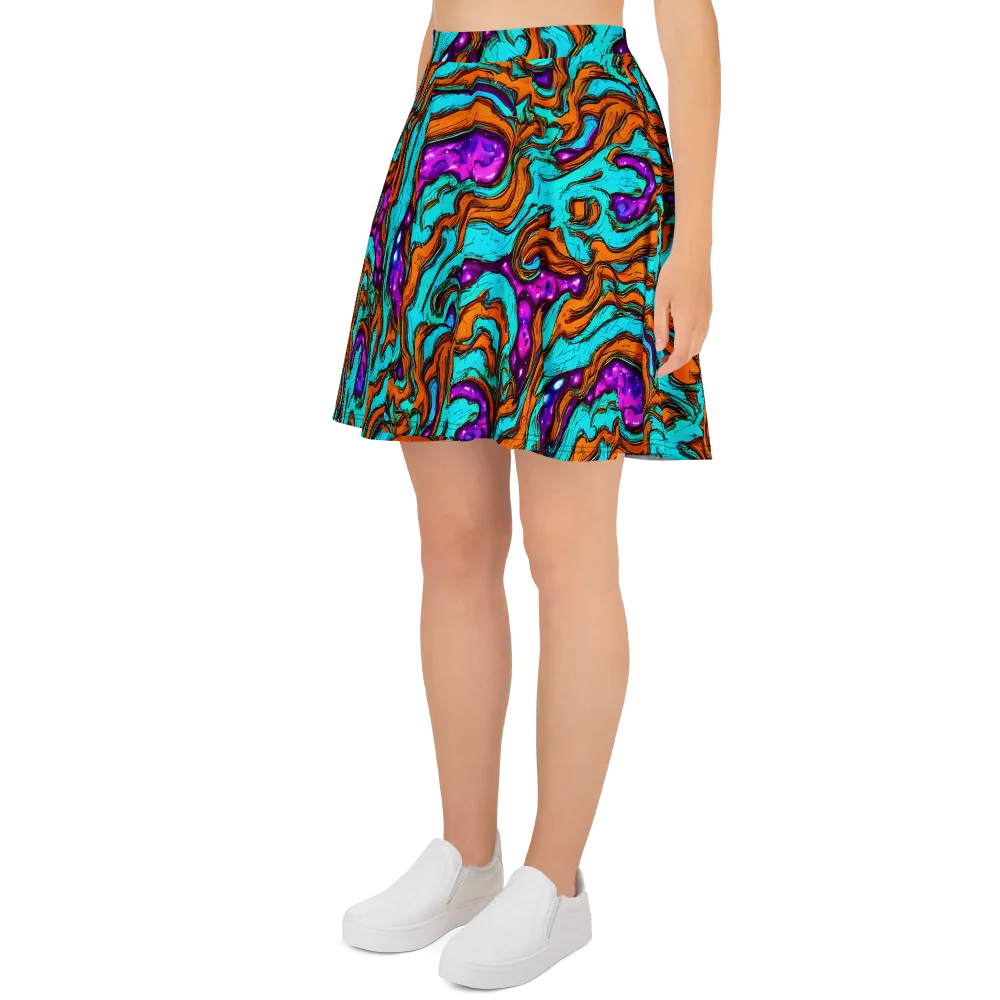 Molten Mirage on Skater Skirt — Left