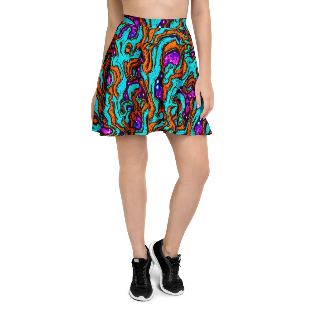 Molten Mirage on Skater Skirt — Front