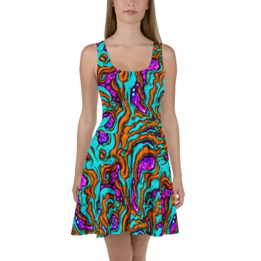 Molten Mirage on a Skater Dress