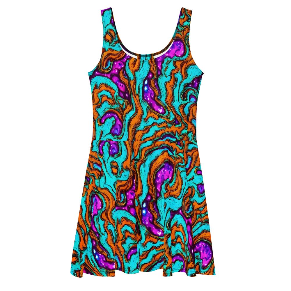 Molten Mirage on Skater Dress — Front