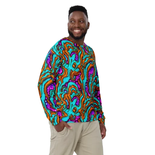 Molten Mirage on a Sweatshirt