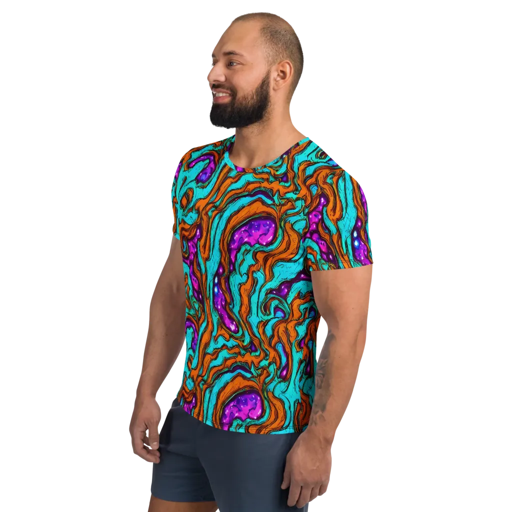 Molten Mirage on Men's Athletic T-Shirt — Left