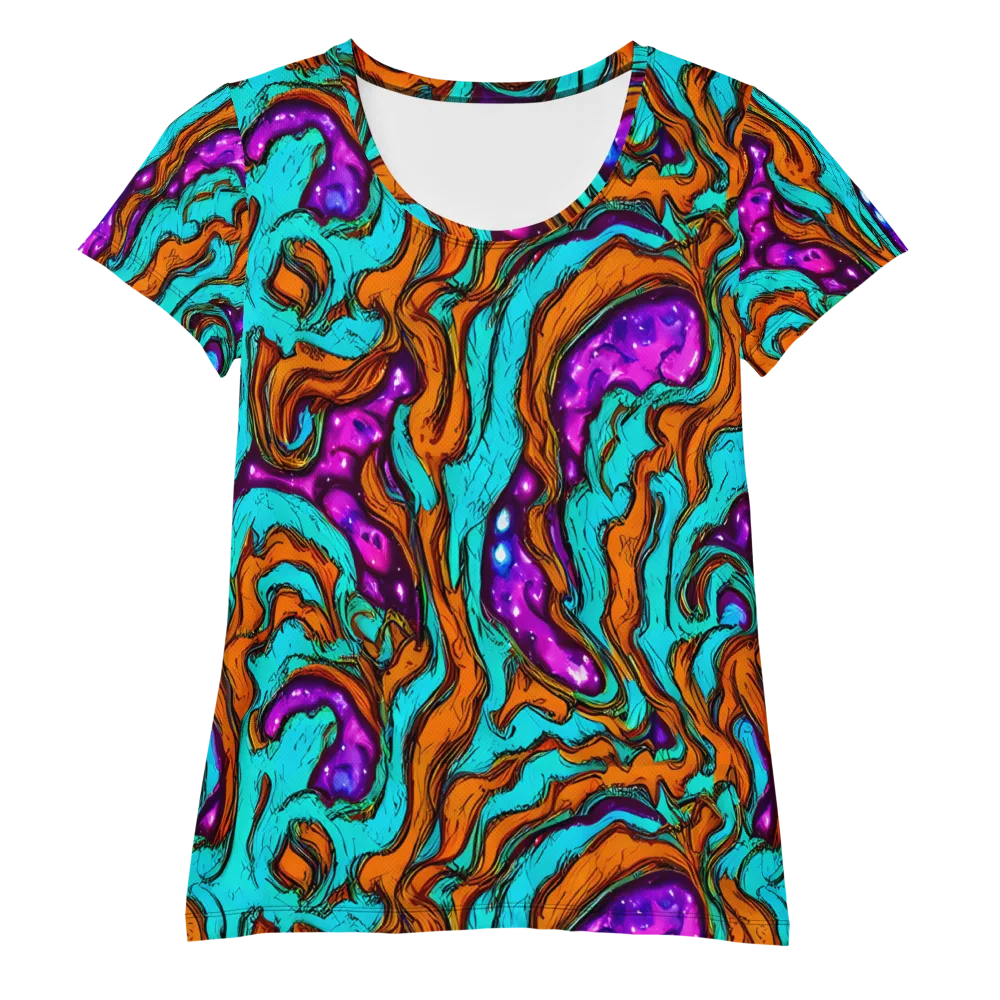 Molten Mirage on Women's Athletic T-Shirt — Front