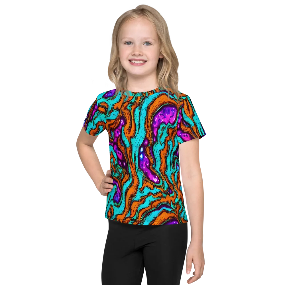 Molten Mirage on Kids Crew Neck T-Shirt — Front
