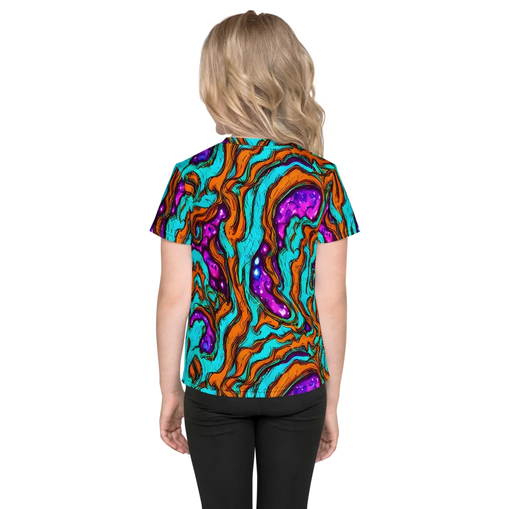 Molten Mirage on Kids Crew Neck T-Shirt — Back