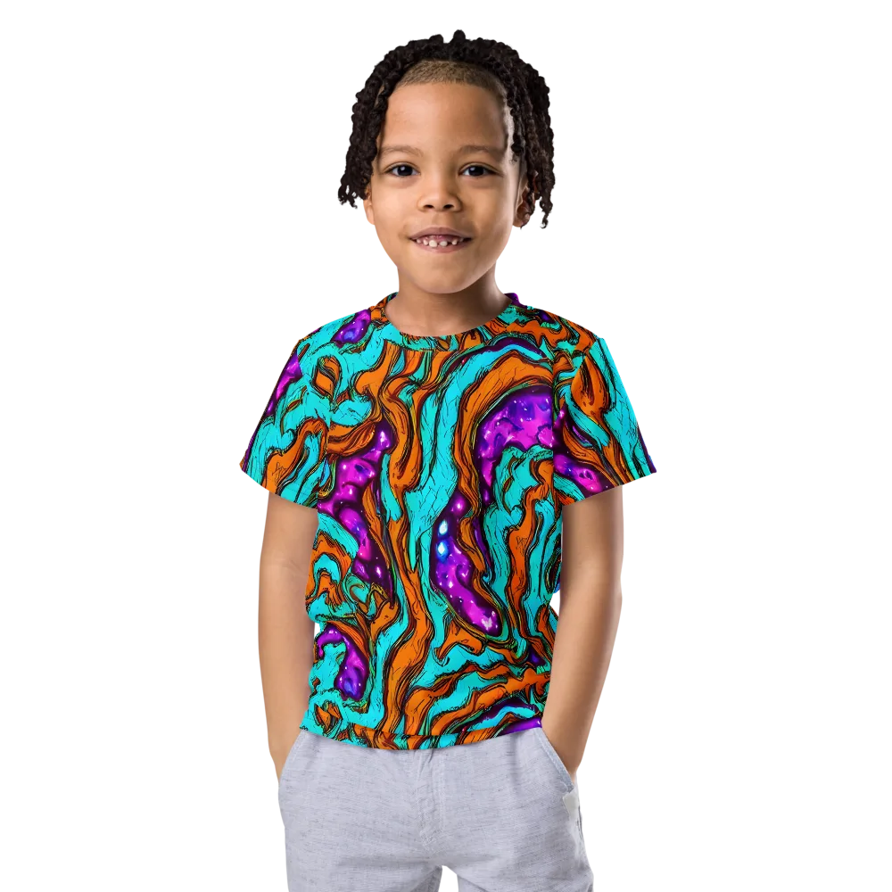 Molten Mirage on Kids Crew Neck T-Shirt — Front