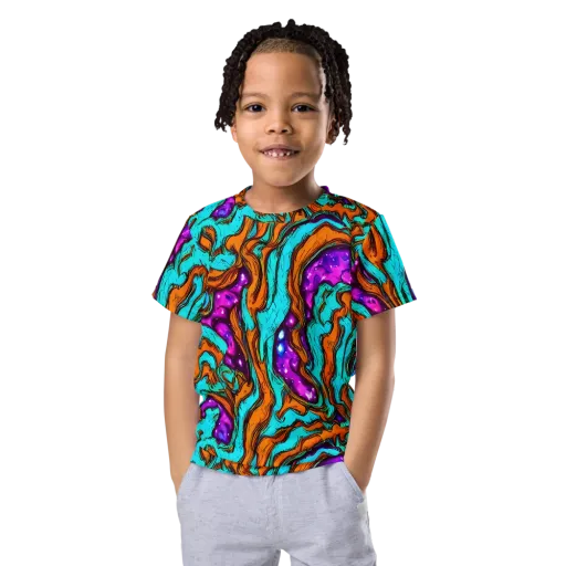 Molten Mirage on a Kids Crew Neck T-Shirt