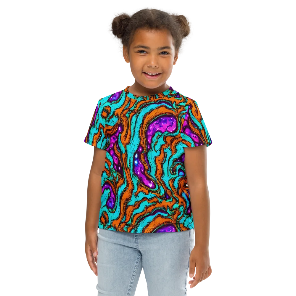 Molten Mirage on Kids Crew Neck T-Shirt — Front