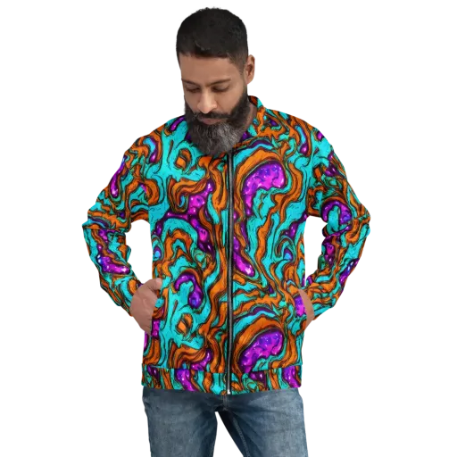 Molten Mirage on a Bomber Jacket