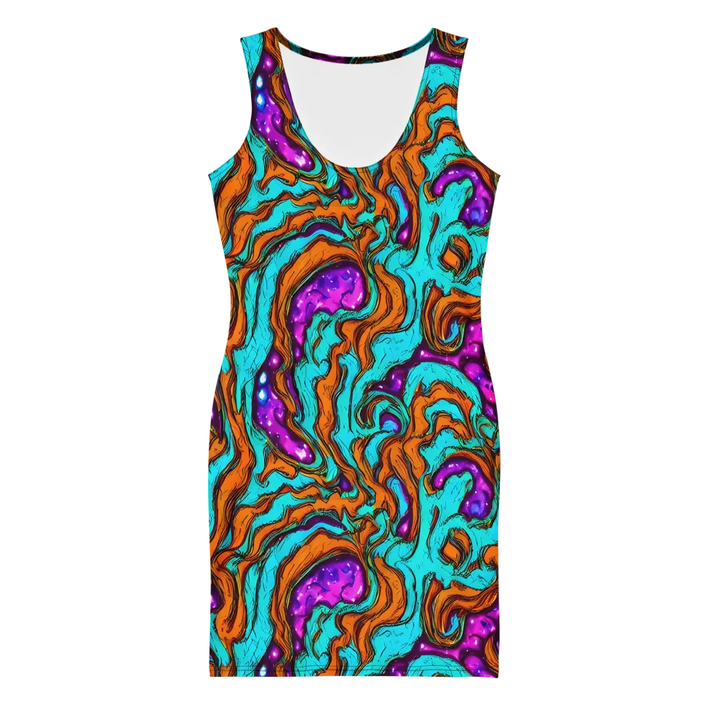 Molten Mirage on Bodycon Dress — Front