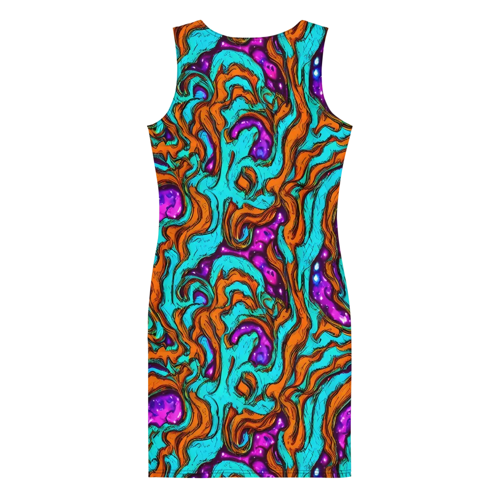 Molten Mirage on Bodycon Dress — Back