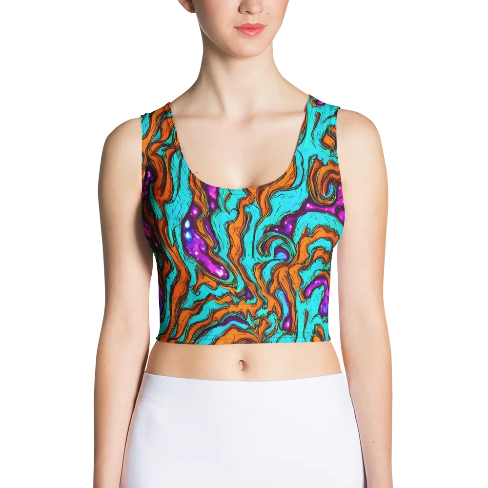 Molten Mirage on Crop Top — Front