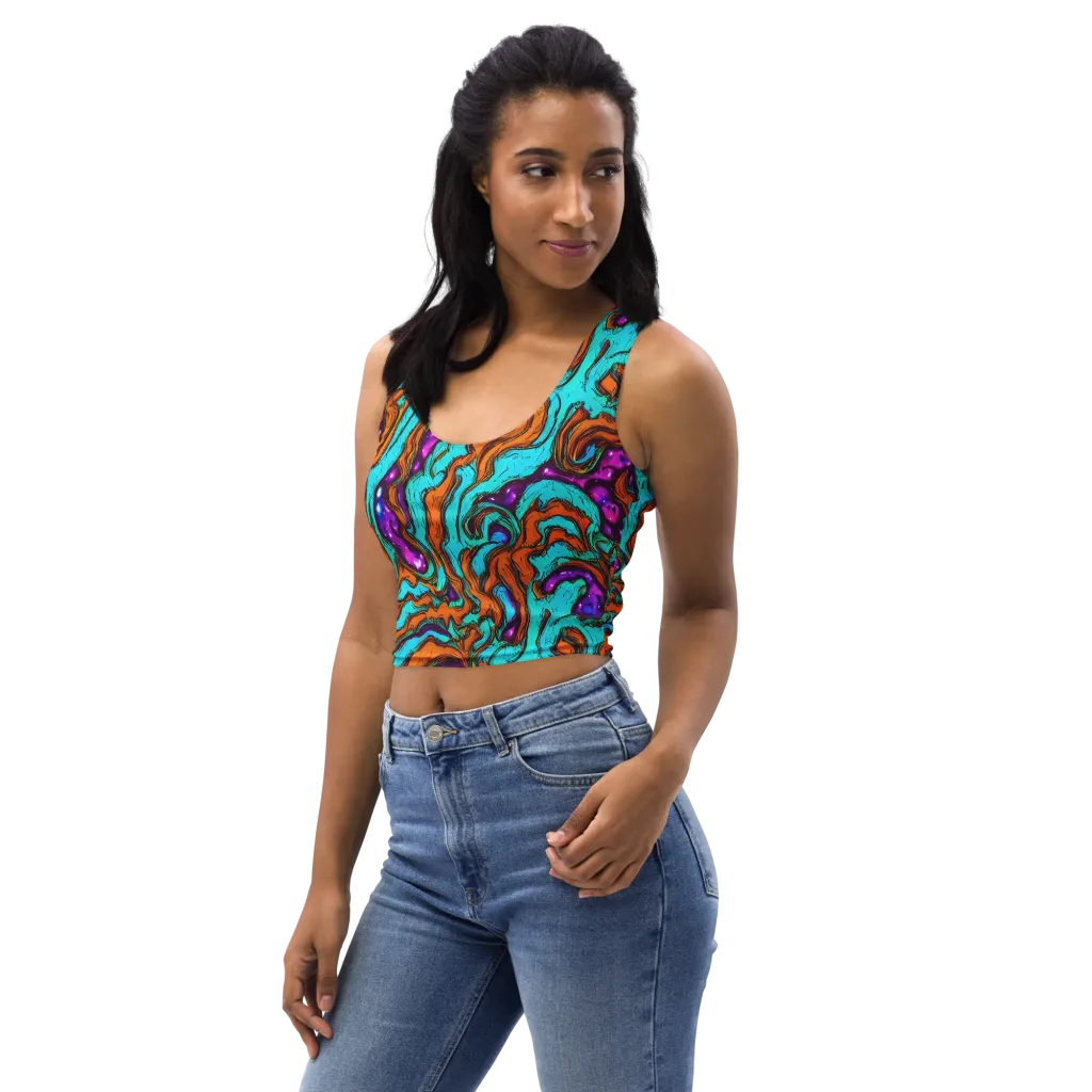 Molten Mirage on Crop Top — Left Front