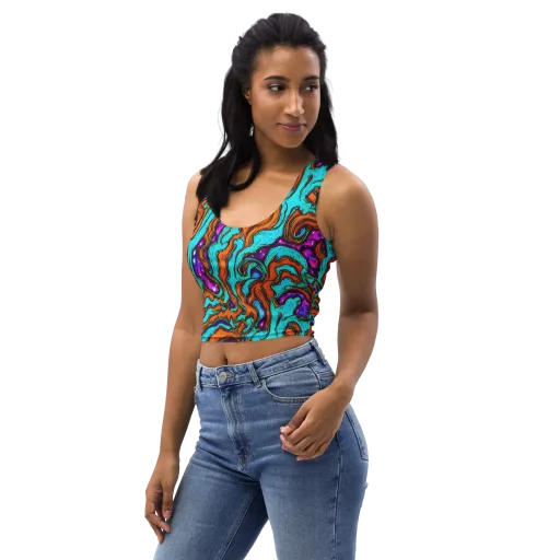 Molten Mirage on a Crop Top