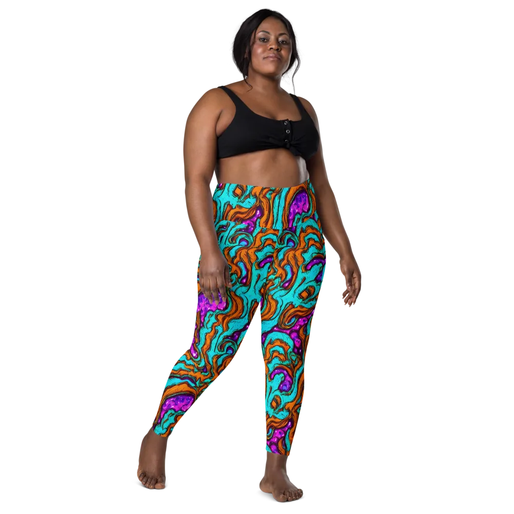 Molten Mirage on Leggings with Pockets — Front