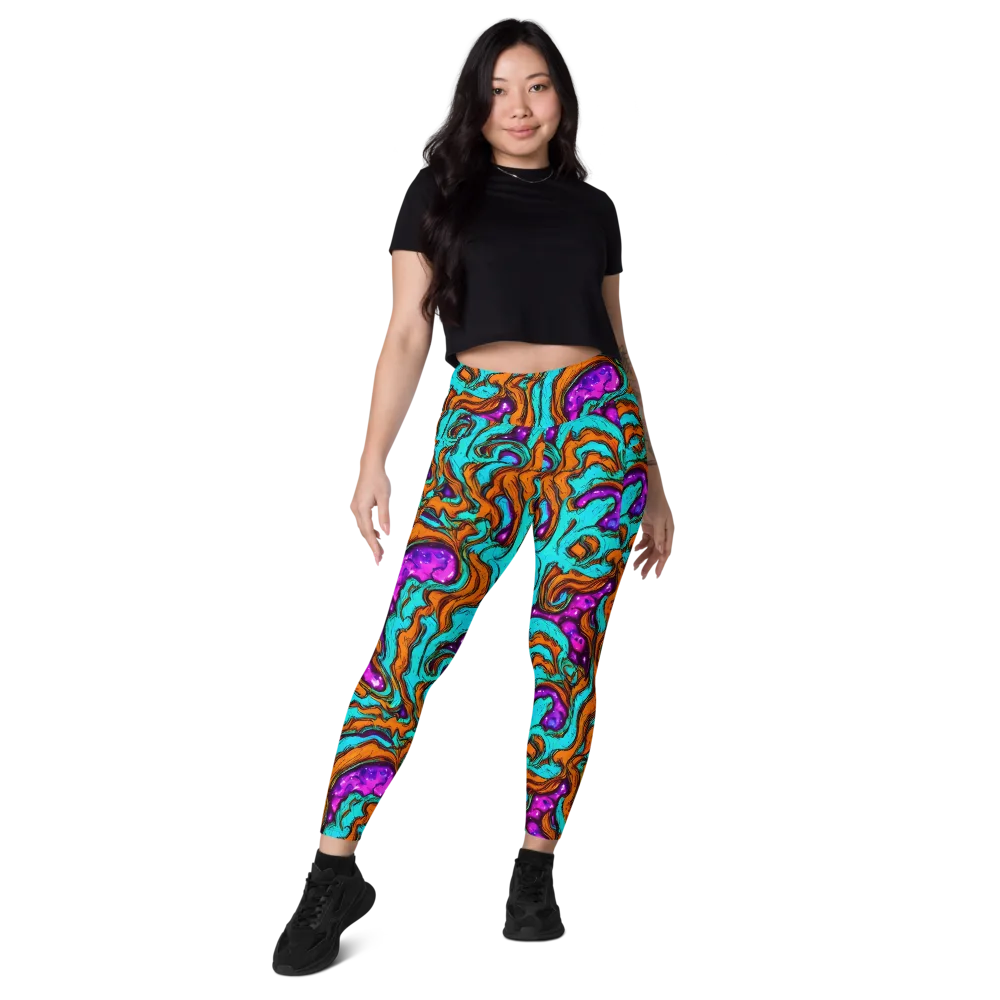 Molten Mirage on Leggings with Pockets — Front