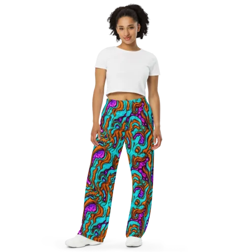 Molten Mirage on a Wide-Leg Pants