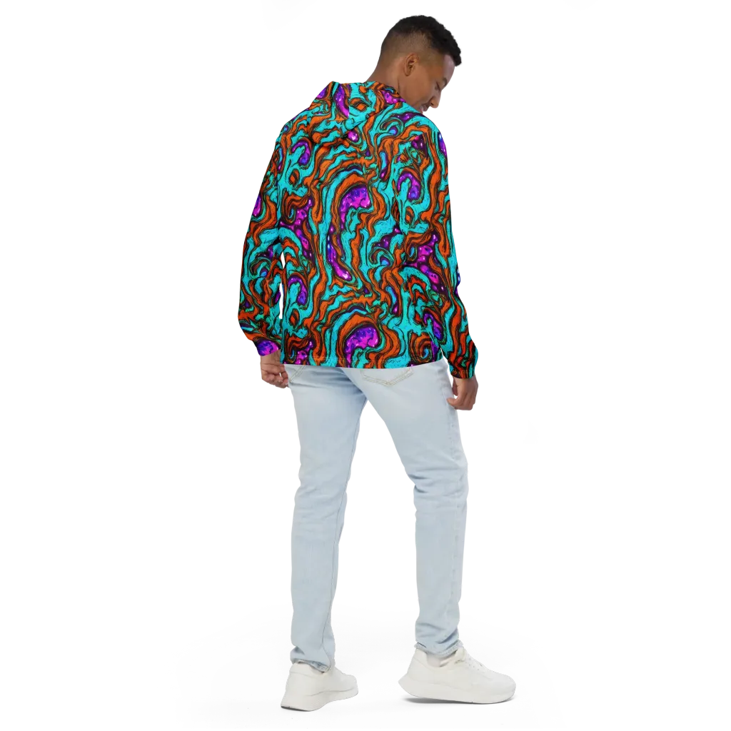 Molten Mirage on Men's Windbreaker — Back