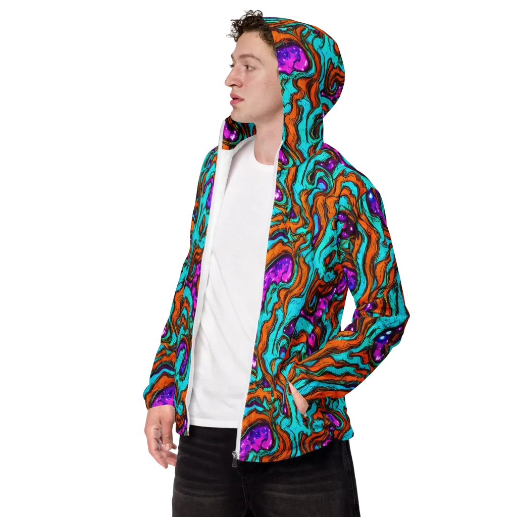 Molten Mirage on Men's Windbreaker — Left Front