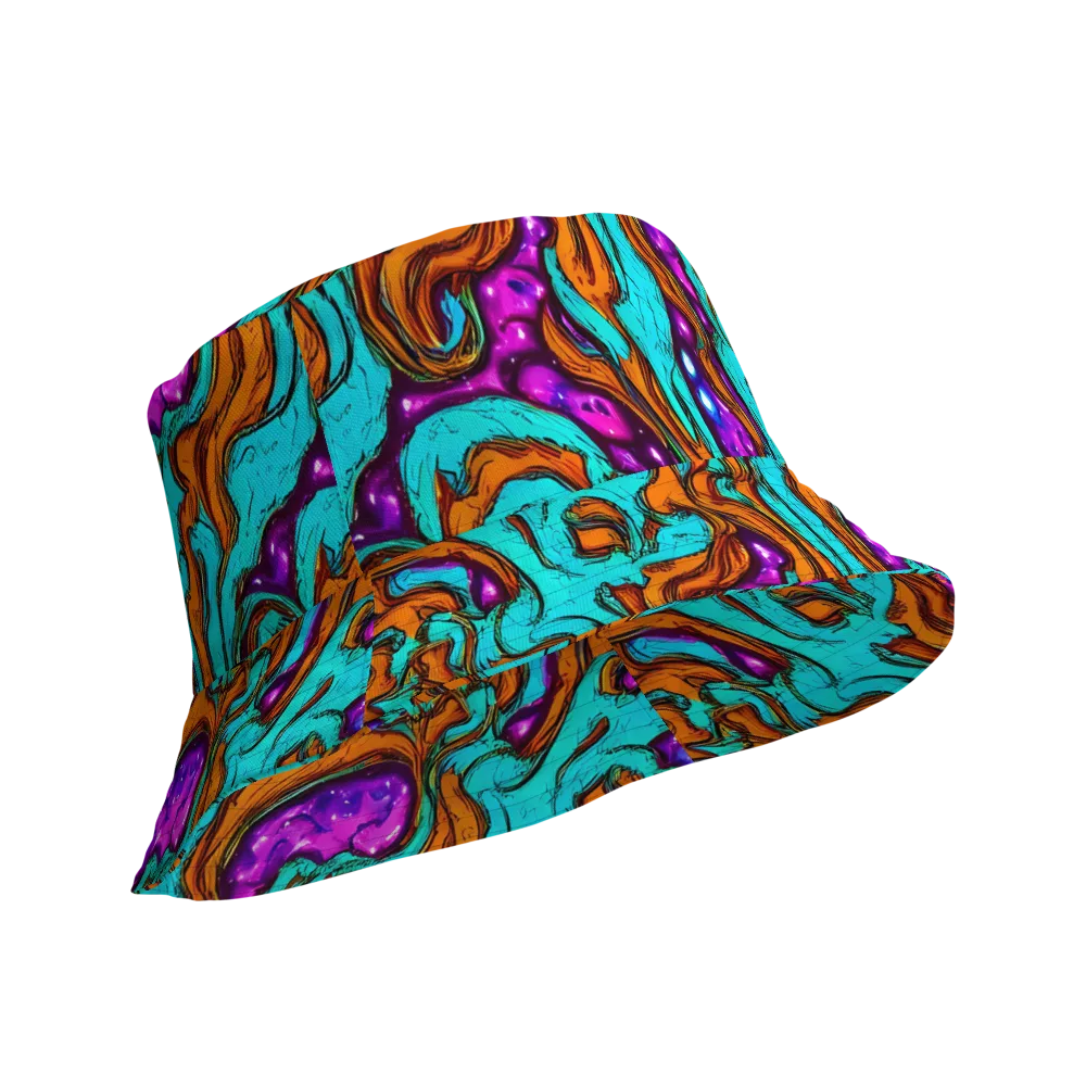 Molten Mirage on Reversible Bucket Hat — Product details Outside