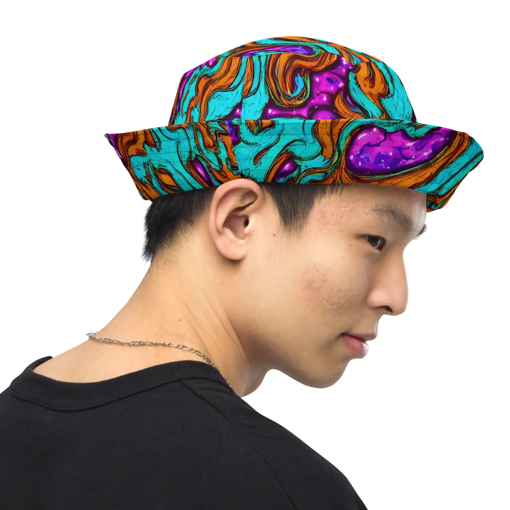 Molten Mirage on Reversible Bucket Hat — Right Outside