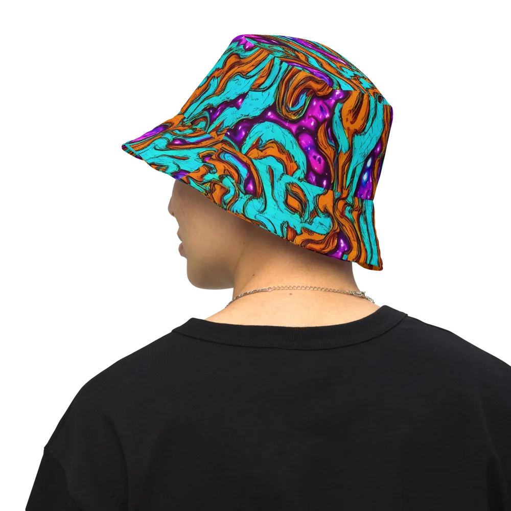 Molten Mirage on Reversible Bucket Hat — Back Inside