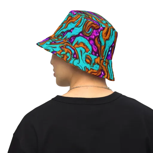 Molten Mirage on a Reversible Bucket Hat