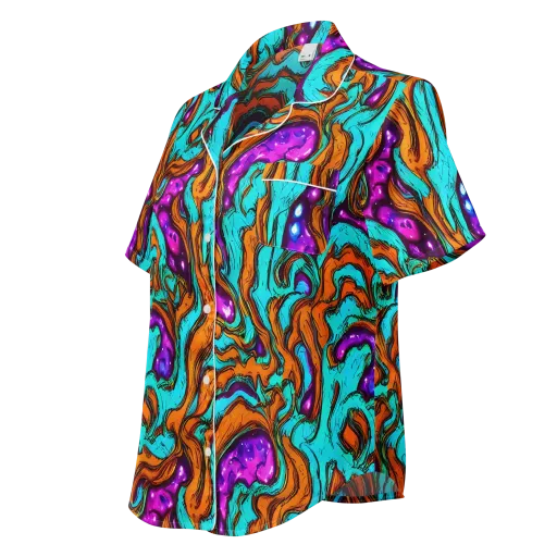 Molten Mirage on a Women's Short Sleeve Pajama Top