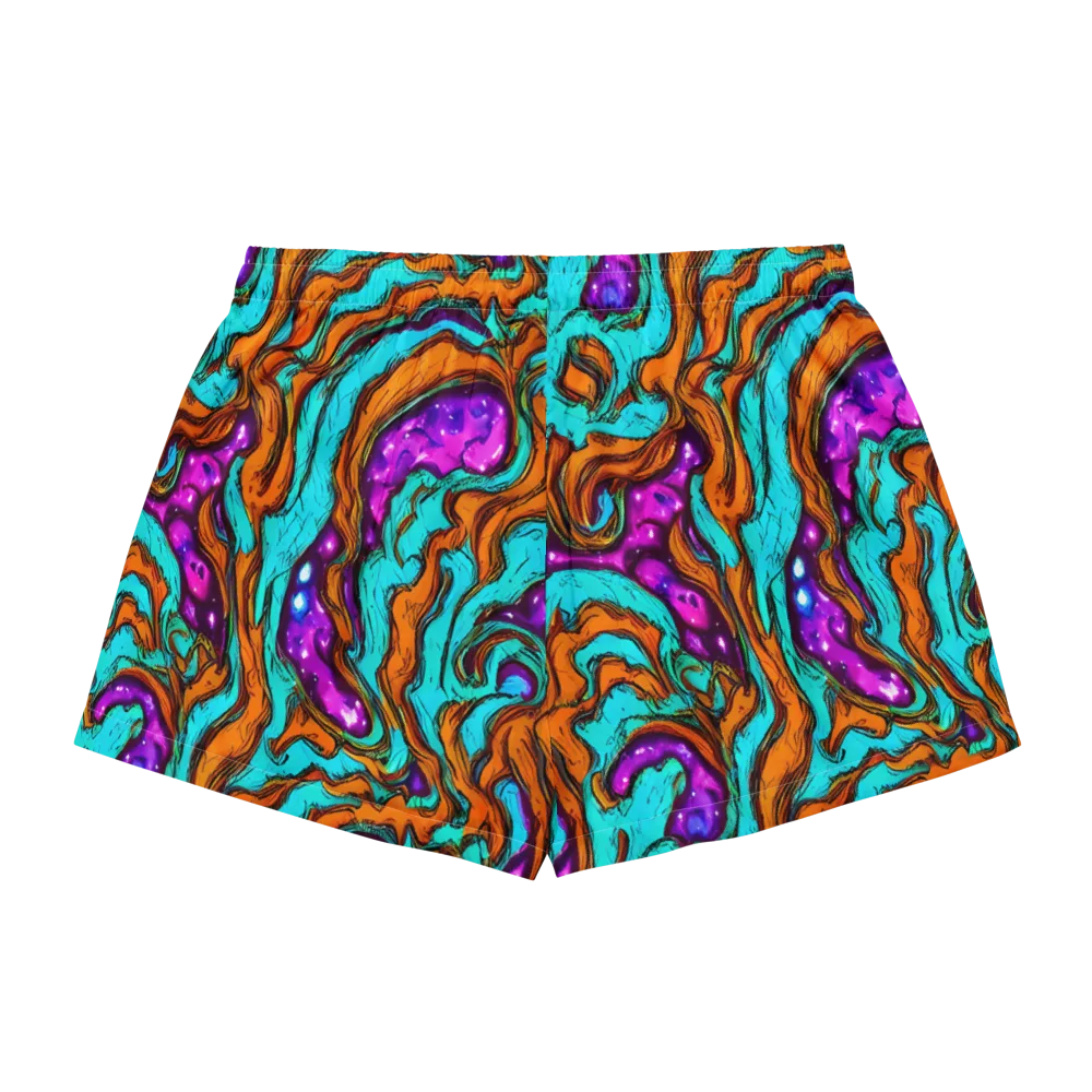 Molten Mirage on Women's Pajama Shorts — Back