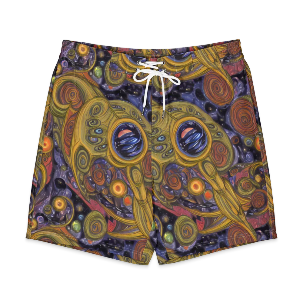Orbiting Ochre on Men's Board Shorts — Front